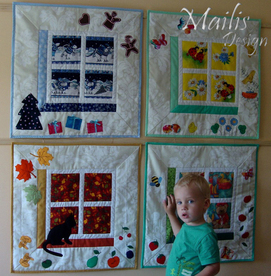 baby quilt, wallhanging, patchwork
