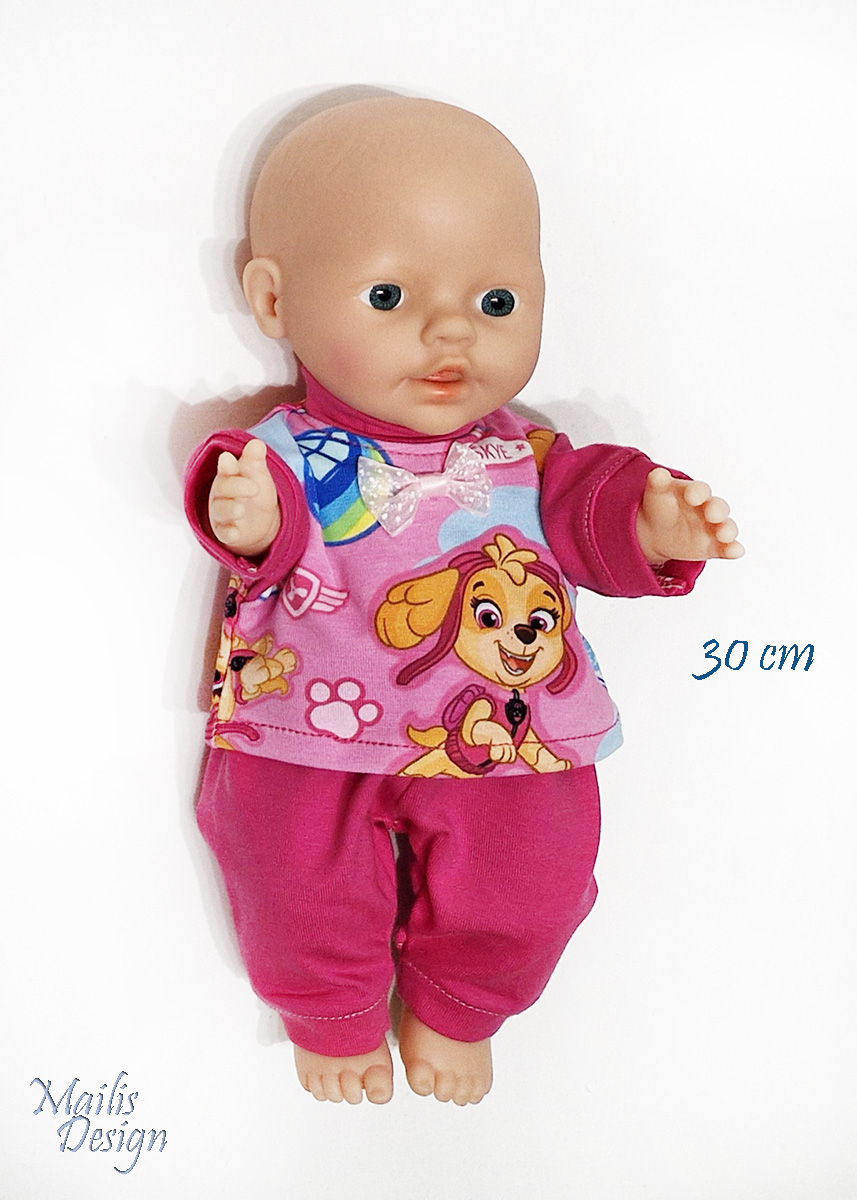 Nukuriided 30 cm nukule, särk ja püksid kutsuga