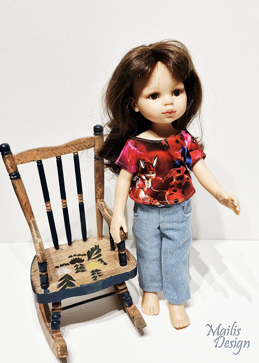 Nuku pluus, punane, Paola Reina 32 cm