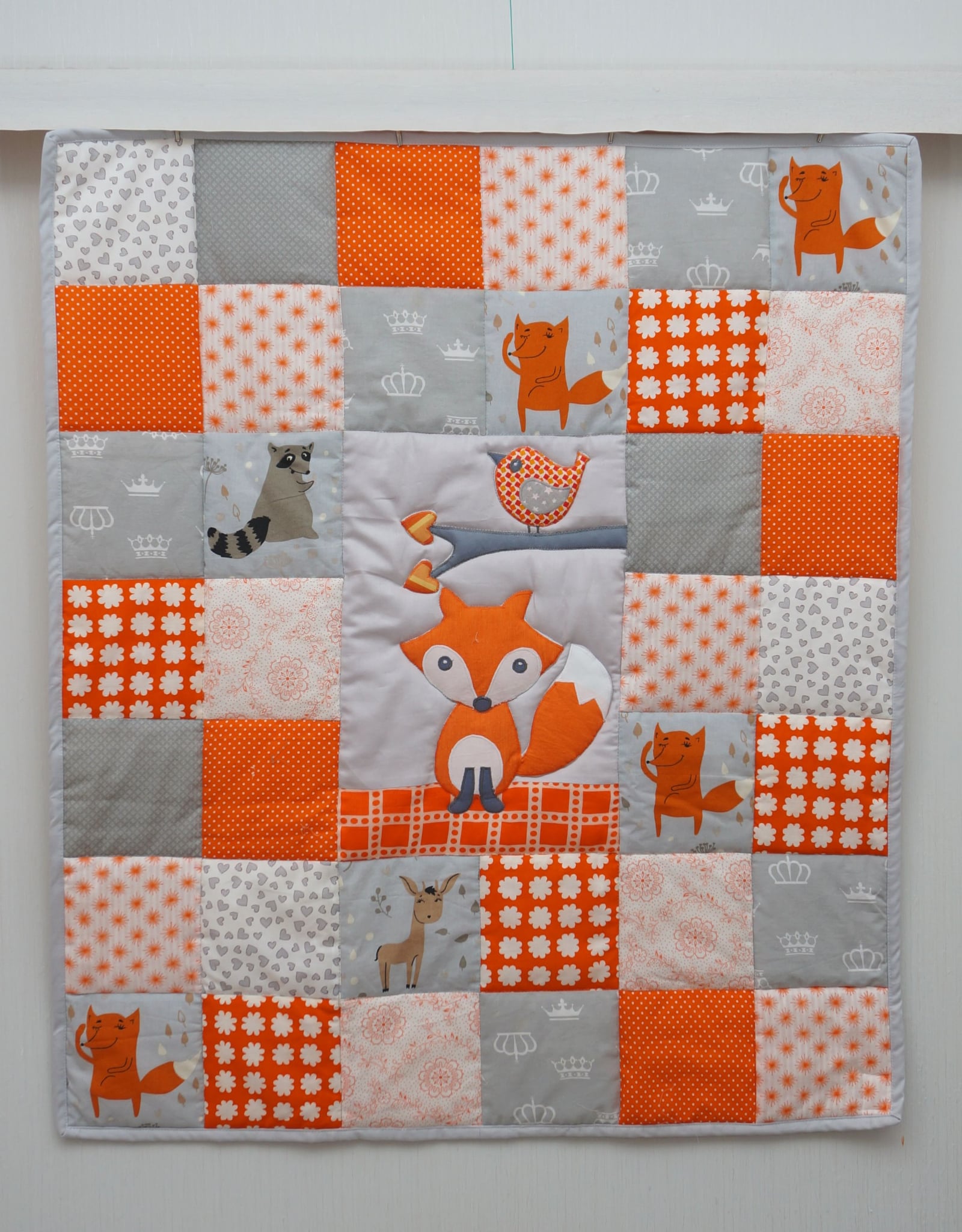 Beebitekk Rebane Ruudi (95 x 80 cm), oranž
