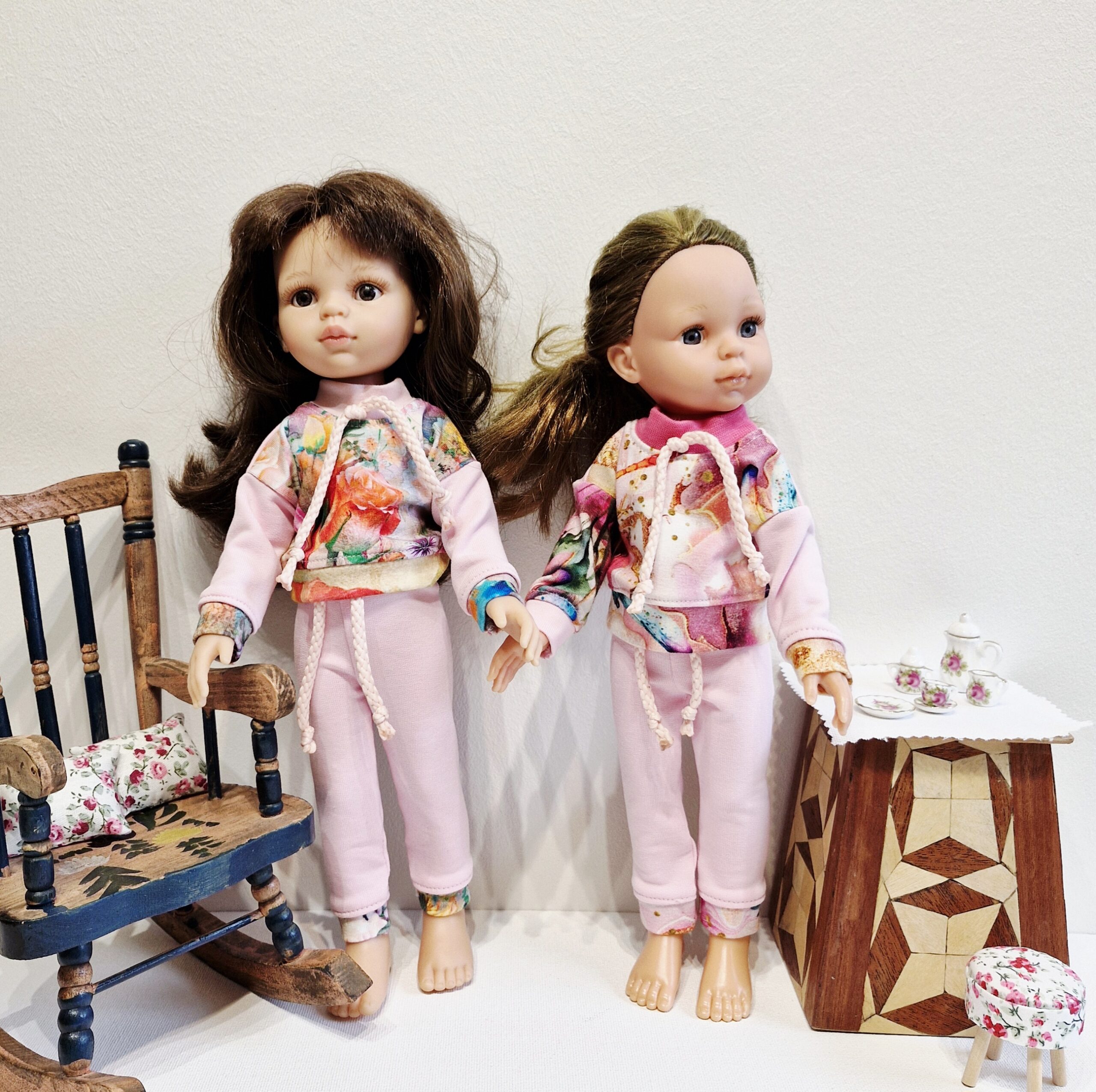 32 cm Paola Reina doll clothes, tracksuit, pink