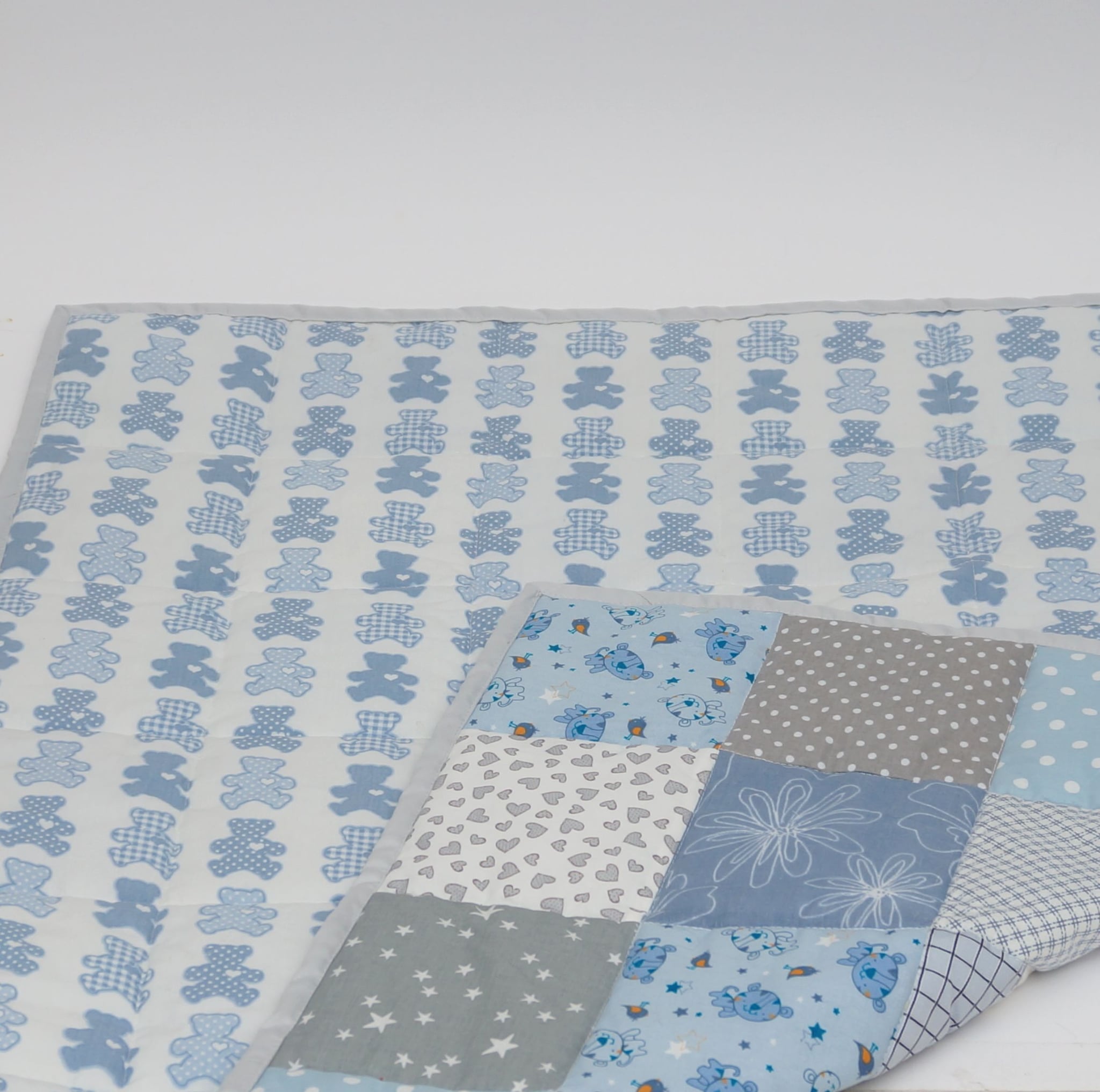 Baby blanket Elephant Erni (95 x 80 cm), blue